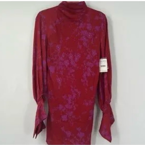 Free People  Romantic combo Red and Purple floral Dress - Picture 4 of 11
